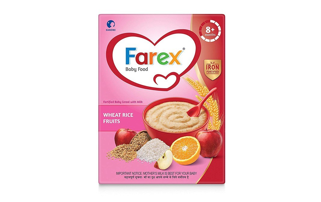 Farex Wheat Rice Fruits, (8+ months)   Box  300 grams